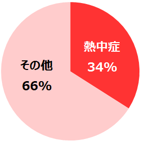 C92 は傷病者の 34% が熱中症
